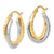 Image of 23mm 10k Yellow & White Gold Textured Hinged Hoop Earrings TA94