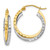 Image of 23mm 10k Yellow & White Gold Textured Hinged Hoop Earrings TA94