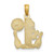 Image of 10K Yellow Gold #1 Bowling Ball and Two Pins Pendant