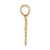 Image of 10K Yellow Gold #1 DAUGHTER with Flowers Pendant