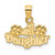 Image of 10K Yellow Gold #1 DAUGHTER with Flowers Pendant
