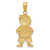 Image of 10K Yellow Gold & Rhodium Boy w/Hands in Pockets Pendant