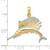 Image of 10K Yellow Gold & Rhodium Sailfish Pendant