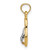 Image of 10K Yellow Gold & Rhodium Single Flip-Flop Pendant
