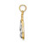 Image of 10K Yellow Gold & Rhodium Solid Polished Sandals Pendant