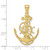 Image of 10K Yellow Gold 2-D Anchor and Wheel Pendant
