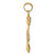 Image of 10k Yellow Gold 2-D Anchor with Rope Pendant