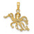 Image of 10K Yellow Gold 2-D and Textured Octopus Pendant 10K7432