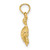 Image of 10K Yellow Gold 2-D and Textured Sea Turtle Pendant