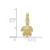 Image of 10K Yellow Gold 2-D and Textured Sea Turtle Pendant
