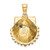 Image of 10K Yellow Gold 2-D Beaded Scallop Shell Pendant 10K7655