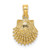 Image of 10K Yellow Gold 2-D Beaded Scallop Shell Pendant 10K7656