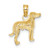 Image of 10K Yellow Gold 2-D Greyhound Dog Pendant