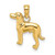 Image of 10K Yellow Gold 2-D Greyhound Dog Pendant