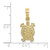 Image of 10K Yellow Gold 2-D Land Turtle Pendant 10K7649 Image of 10K Yellow Gold 2-D Land Turtle Pendant 10K7649
