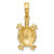 Image of 10K Yellow Gold 2-D Land Turtle Pendant 10K7649 Image of 10K Yellow Gold 2-D Land Turtle Pendant 10K7649