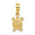Image of 10K Yellow Gold 2-D Land Turtle Pendant 10K7650