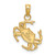 Image of 10K Yellow Gold 2-D Polished Crab Pendant