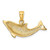 Image of 10K Yellow Gold 2-D Polished Dolphin Pendant