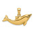Image of 10K Yellow Gold 2-D Polished Dolphin Pendant