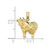 Image of 10K Yellow Gold 2-D Polished Playful Cow Pendant