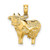 Image of 10K Yellow Gold 2-D Polished Playful Cow Pendant