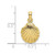 Image of 10k Yellow Gold 2-D Polished Scallop Shell Pendant