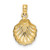 Image of 10k Yellow Gold 2-D Polished Scallop Shell Pendant