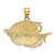Image of 10K Yellow Gold 2-D Polished Textured Fish Pendant