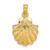 Image of 10K Yellow Gold 2-D Scallop Shell Pendant 10K7395