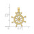 Image of 10K Yellow Gold 2-D Ship Wheel Pendant