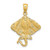 Image of 10K Yellow Gold 2-D Stingray Pendant 10K7538