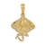 Image of 10K Yellow Gold 2-D Stingray Pendant 10K7546