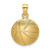 Image of 10k Yellow Gold 2-D Textured Basketball Pendant