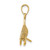Image of 10K Yellow Gold 2-D Textured Killer Whale Pendant Image of 10K Yellow Gold 2-D Textured Killer Whale Pendant