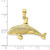 Image of 10K Yellow Gold 2-D Textured Killer Whale Pendant Image of 10K Yellow Gold 2-D Textured Killer Whale Pendant