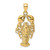 Image of 10K Yellow Gold 2-D Textured Maine Lobster Pendant