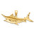 Image of 10K Yellow Gold 2-D Textured Marlin Fish Pendant 10K7442