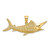 Image of 10K Yellow Gold 2-D Textured Marlin Fish Pendant 10K7442