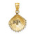 Image of 10k Yellow Gold 2-D Textured Scallop Shell Pendant