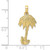 Image of 10K Yellow Gold 2-D Textured Single Palm Tree Pendant