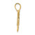 Image of 10K Yellow Gold 2-D Textured Whale Pendant