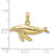 Image of 10K Yellow Gold 2-D Whale Pendant 10K7448
