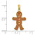 Image of 10k Yellow Gold 3-D & Enamel Gingerbread Man Pendant