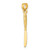Image of 10k Yellow Gold 3-D & Polished Table Knife Pendant