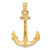 Image of 10k Yellow Gold 3-D Anchor Pendant 10C3341