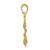 Image of 10k Yellow Gold 3-D Anchor w/Shackle and Entwined Rope Pendant