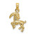 Image of 10k Yellow Gold 3-D Capricorn Zodiac Pendant