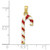 Image of 10k Yellow Gold 3-D Enameled Candy Cane Pendant