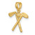 Image of 10K Yellow Gold 3-D Golf Clubs with Ball Pendant